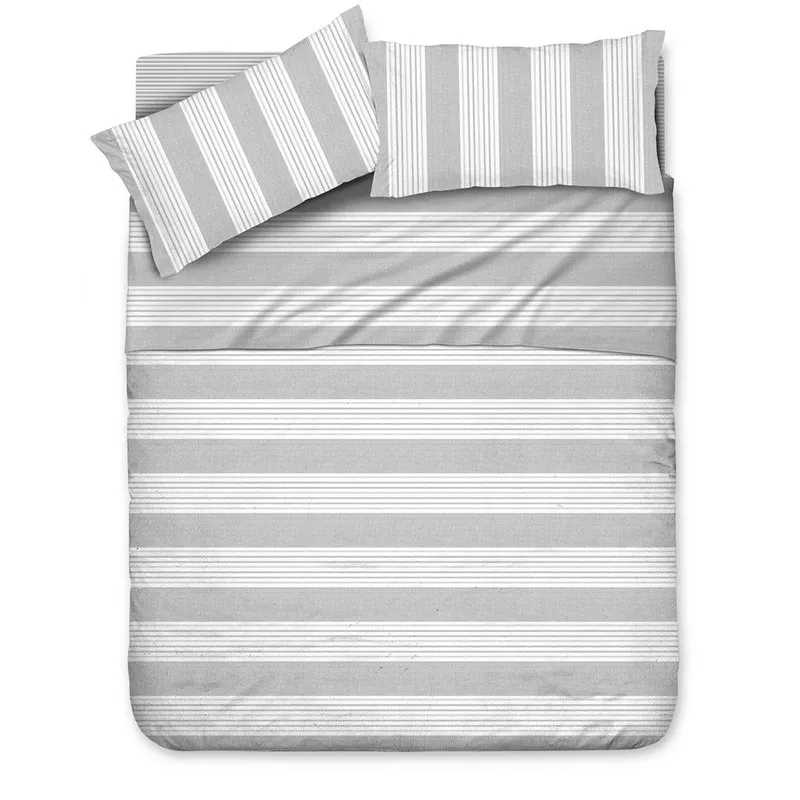 Righe di tendenza Completo lenzuola Style grigio